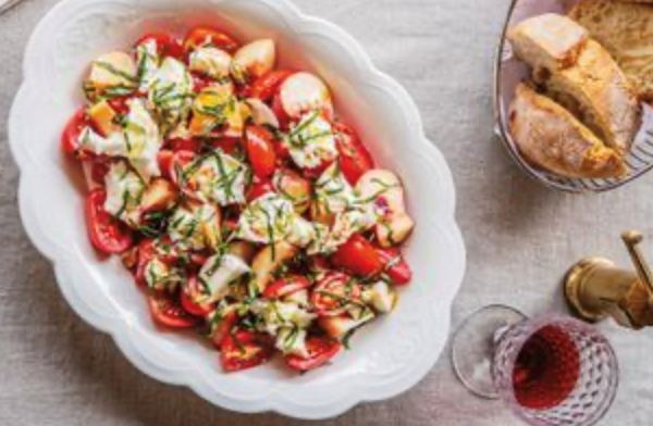 Peach, mozzarella and tomato insalata [Annie Conley]