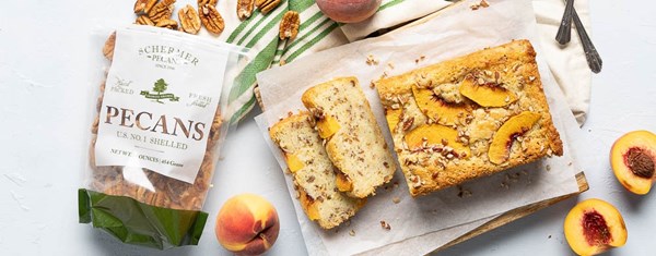 Peach-pecan quick bread
