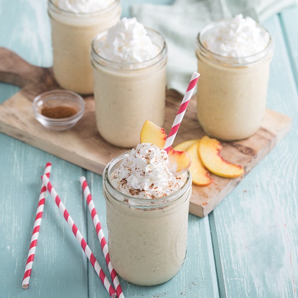Peach pie milkshakes