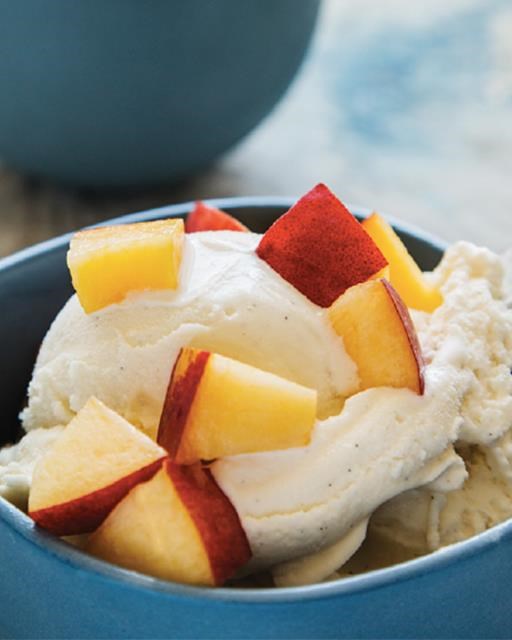 Peach pit ice cream