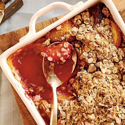 Peach, plum, and apricot crisp