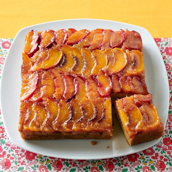 Peach-plum upside-down cake