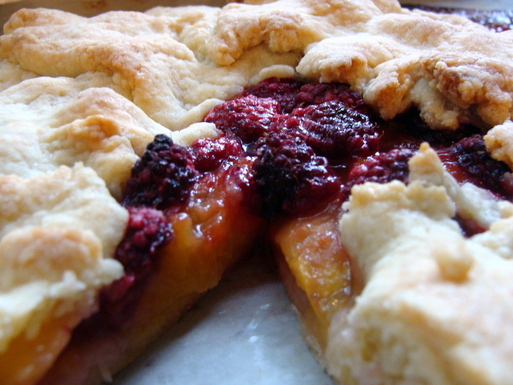 Peach raspberry tart