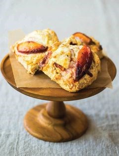 Peach ricotta scones