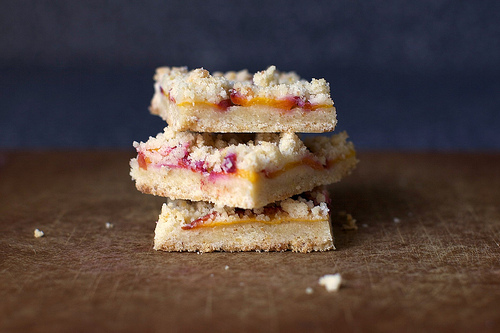 Peach shortbread