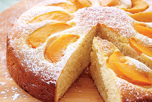 Peach sour cream coffee cake