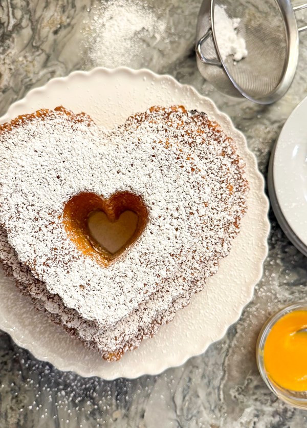Peach-swirled buttermilk bundt cake