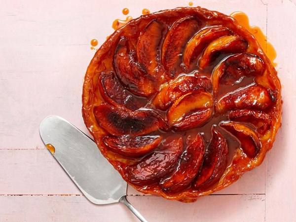 Peach tarte Tatin