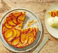 Peach tarte Tatin