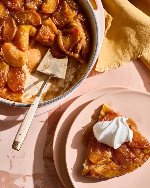 Peach tarte Tatin