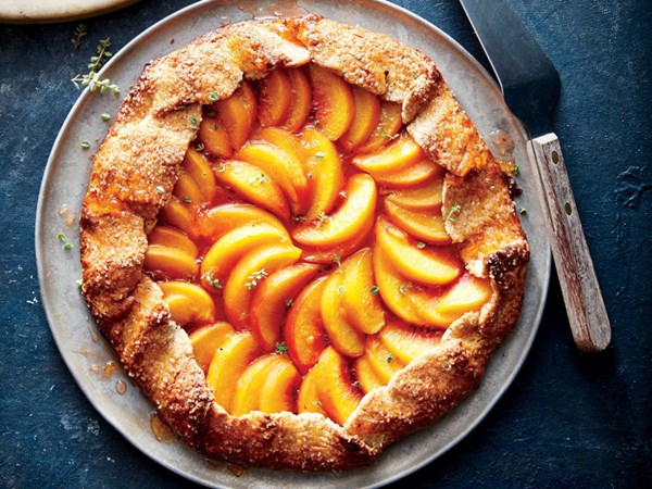 Peach-thyme galette