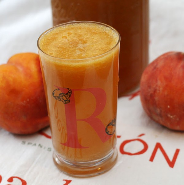 Peach thyme shrub