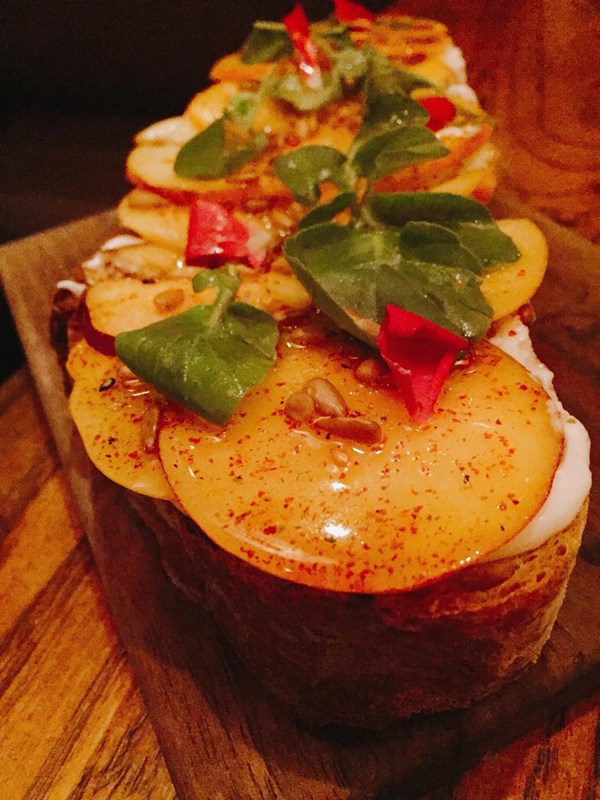 Peach toast