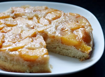 Peach upside down cake (on the grill)