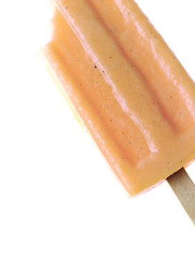Peach-vanilla cream pops