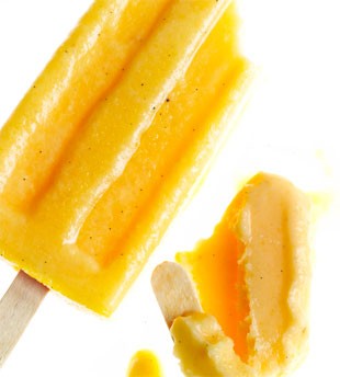 Peach-vanilla cream pops
