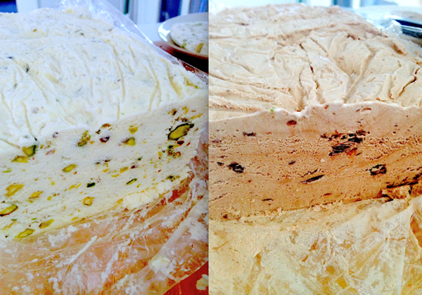 Peach-vanilla semifreddo
