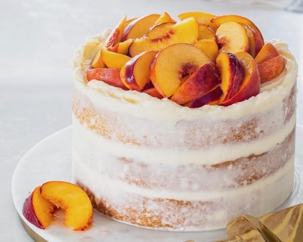 Peaches & cream cake
