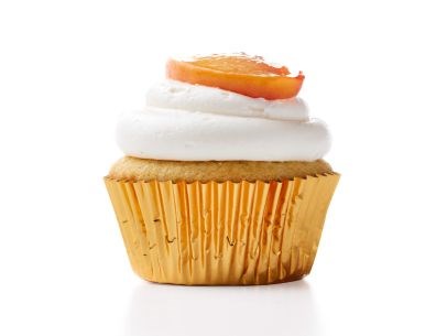 Peaches-and-cream cupcakes