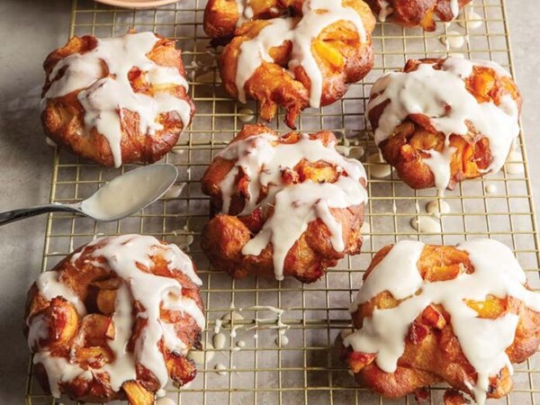 Peaches-and-cream fritters