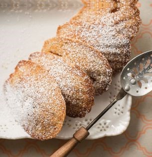Peaches and cream madeleines