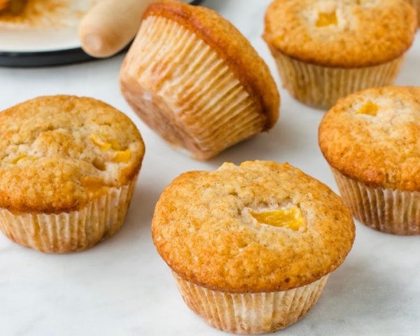 Peaches and cream muffins