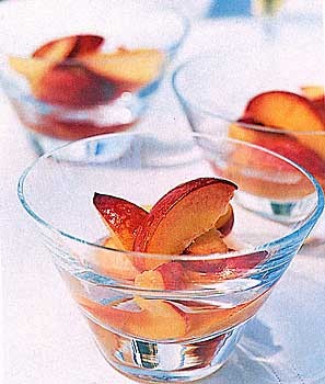 Peaches in ginger syrup
