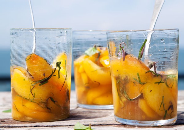 Peaches in Lillet