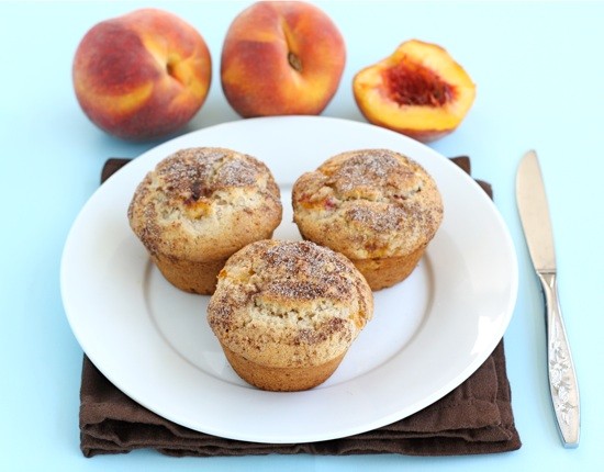 Peaches ‘n cream muffins
