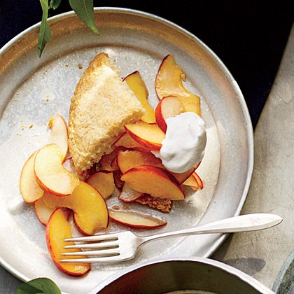Peachy almond shortcakes