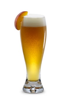 Peachy beer cocktail