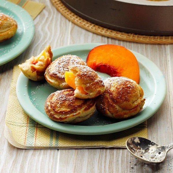 Peachy Danish pancake balls (Æbleskiver)