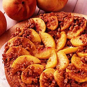 Peachy sour cream coffee cake