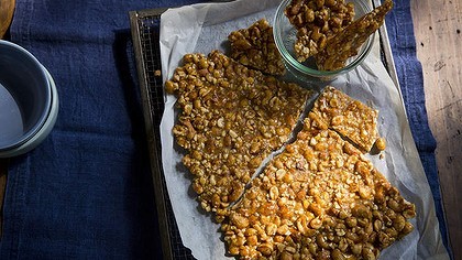 Peanut & cashew brittle with Sichuan pepper & chilli