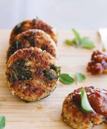 Peanut brown rice patties