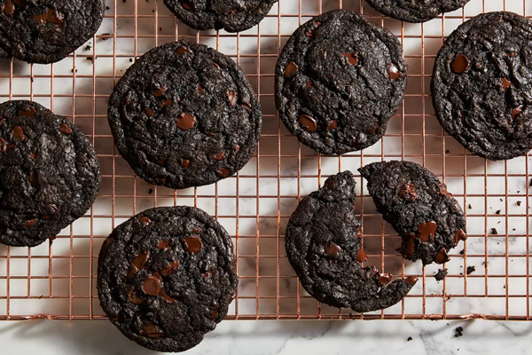 Peanut butter & chocolate chocolate chip cookies