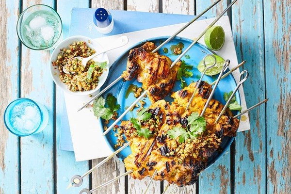 Peanut butter & ginger chicken with peanut sambal