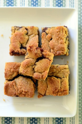 Peanut butter & grape jelly bars