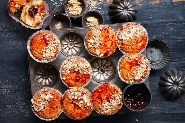 Peanut butter & jam muffins