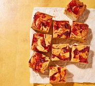 Peanut butter & jelly blondies
