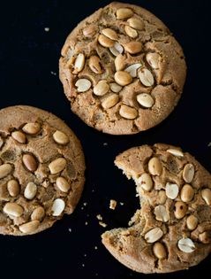 Peanut butter & miso cookies
