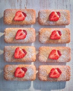 Peanut butter & strawberry financiers