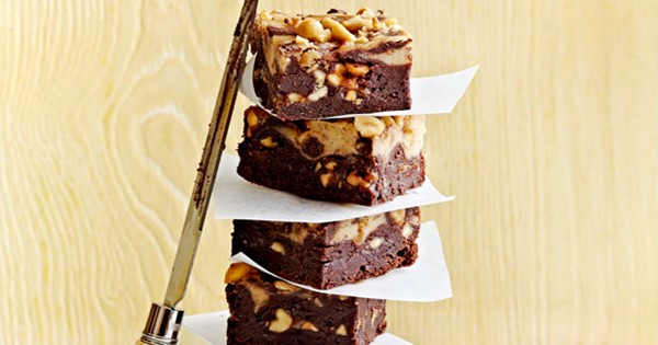Peanut butter and caramel brownies