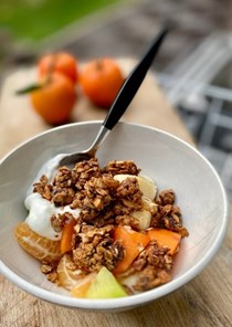 Peanut butter and chocolate chip granola