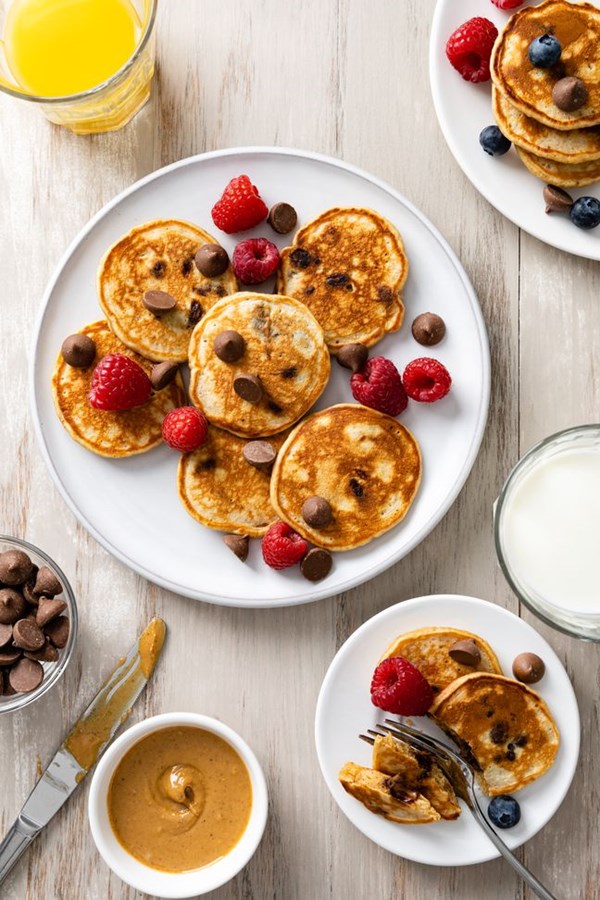 Peanut butter and chocolate chip pancakes 