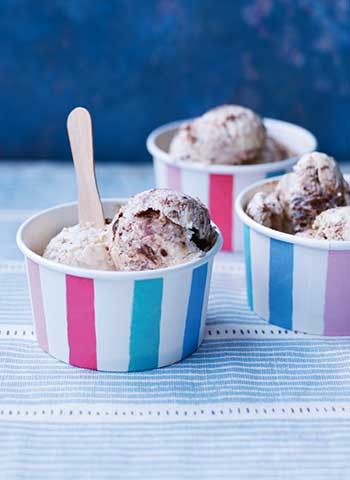 Peanut butter and chocolate ripple ice cream