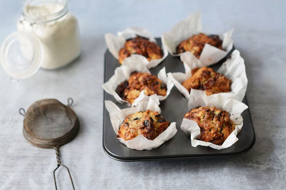 Peanut butter and dark chocolate & vino cotto caramel muffins