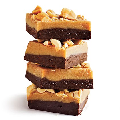 Peanut butter and dark chocolate fudge