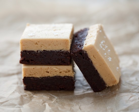 Peanut butter and fleur de sel brownies