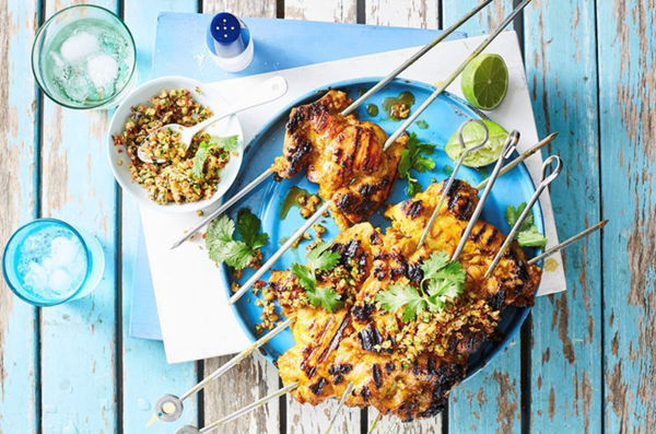 Peanut butter and ginger chicken with peanut sambal